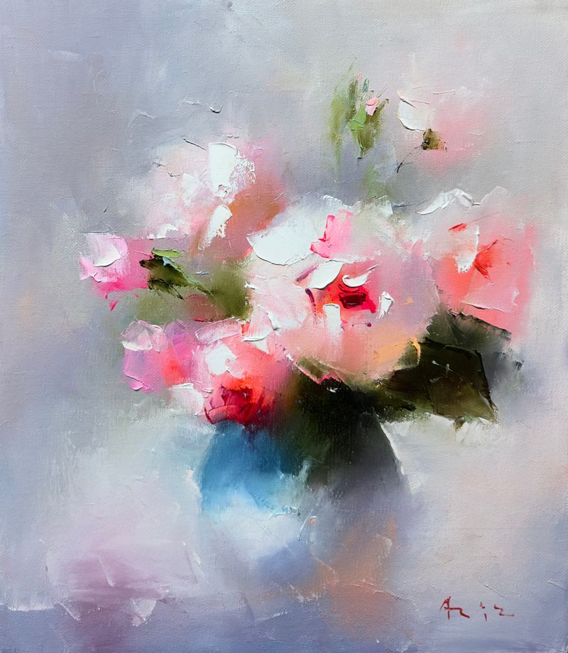 Roses in the mist