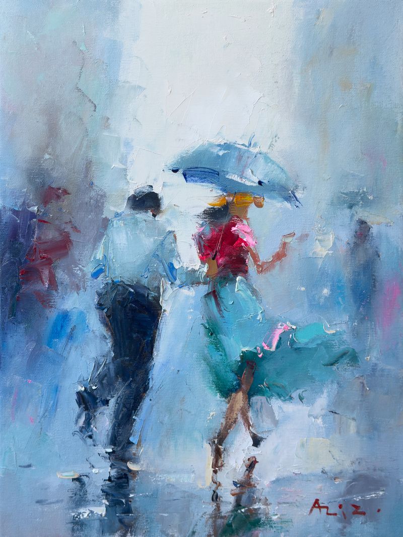 Couple in Rain 