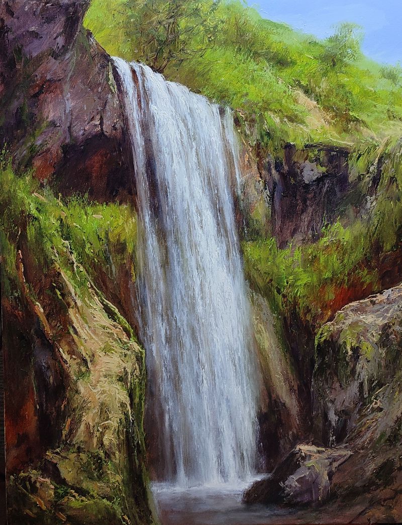 Mountain waterfall