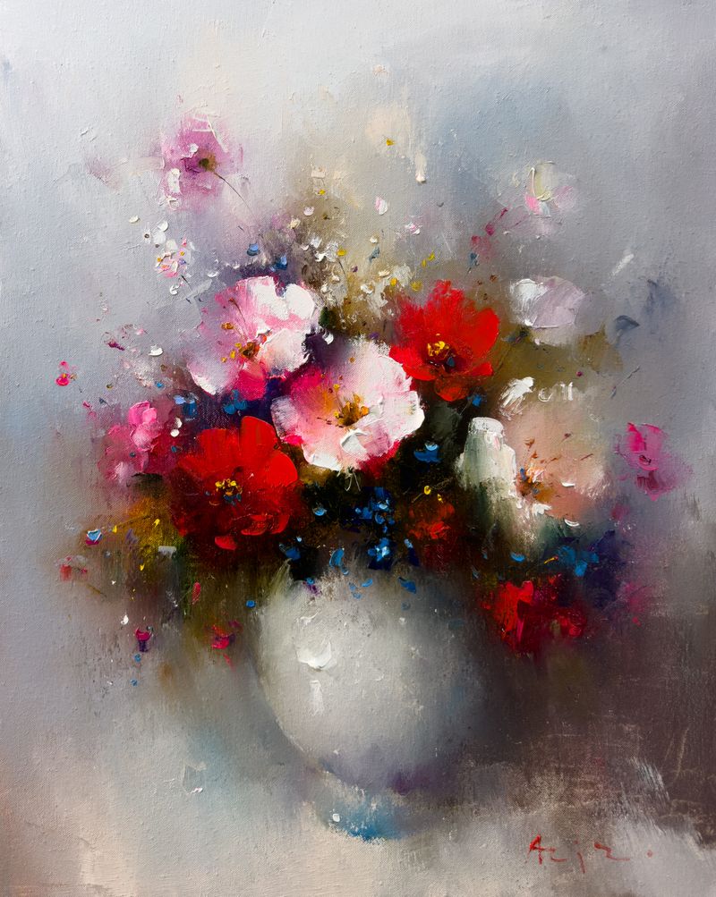 Bouquet  on a gray background