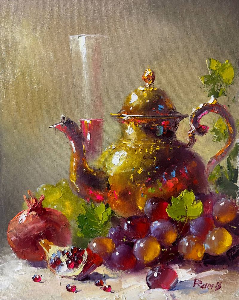 Golden teapot